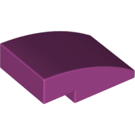 Lego destička 3x2 půl oblouku zakulacená hladká, purpurová (6138638)